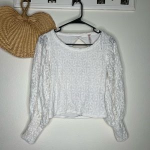 Free People Lace long-sleeve blouse